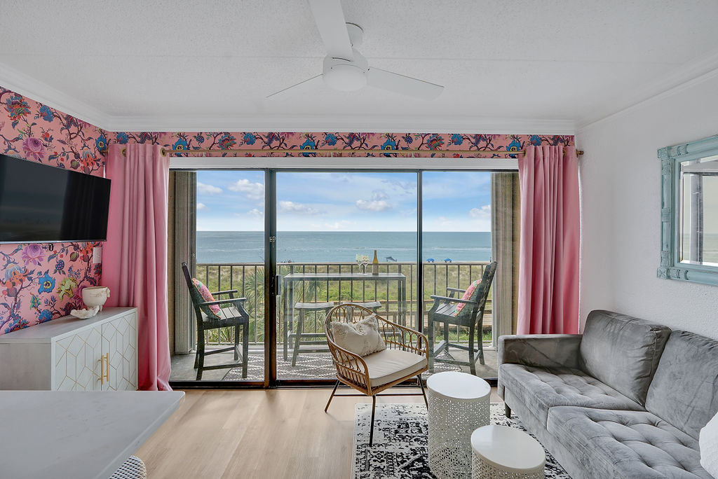 beach view from inside beachside bungalow unit